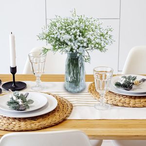 ดอกไม้สีขาวซุ้มสีฟ้าประดิษฐ์สำหรับทารกฉากหลังทำแห้งดอกไม้งานแต่งเต่งงานเต่งงานเต่งงานเต่งงานเต่งงานเต่งงานเต่งงานเต่งงานเต่งงาน - Product Image 2