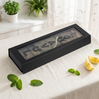 Boîte cadeau rigide personnalisée en forme de livre noir pour emballage de bougies, fermeture magnétique, logo, languette de tirage, carton recyclable, finition brillante/mate