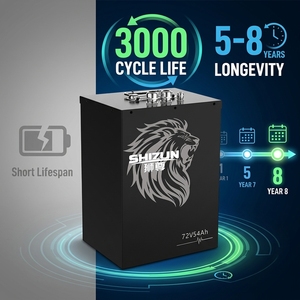 Batterie LiFePO4 prismatique intelligente 72V 54Ah, plus de 3000 cycles, pour moto électrique 2000W 3000W, scooter, pack de batteries lithium-ion - Product Image 4