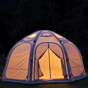 Tenda <span class=keywords><strong>da</strong></span> <span class=keywords><strong>Campeggio</strong></span> Gonfiabile Rotonda in Tessuto Oxford con Uscita per Stufa, per Glamping e <span class=keywords><strong>Campeggio</strong></span> all'Aperto - Product Image 3