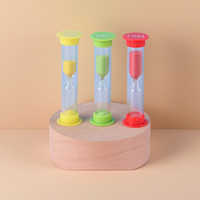 Sablier moderne personnalisé avec logo, 1, 2, 3, 5 minutes, en verre coloré et plastique écologique, pour jeux de société éducatifs créatifs pour enfants