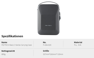 Pgytech वाटरप्रूफ Pu चमड़े के हार्ड शेल स्टोरेज बैग ले जाने वाला केस डजी मैविक <span class=keywords><strong>3</strong></span> प्रो क्लासिक ड्रोन और एक्सेसरीज़ - Product Image 6