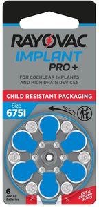 Implantes Cocleares <span class=keywords><strong>Rayovac</strong></span>. <span class=keywords><strong>Pilas</strong></span> <span class=keywords><strong>Rayovac</strong></span> Pro+ para Implantes Cocleares y Audífonos, Tamaño 675 para un Uso Prolongado - Product Image 4