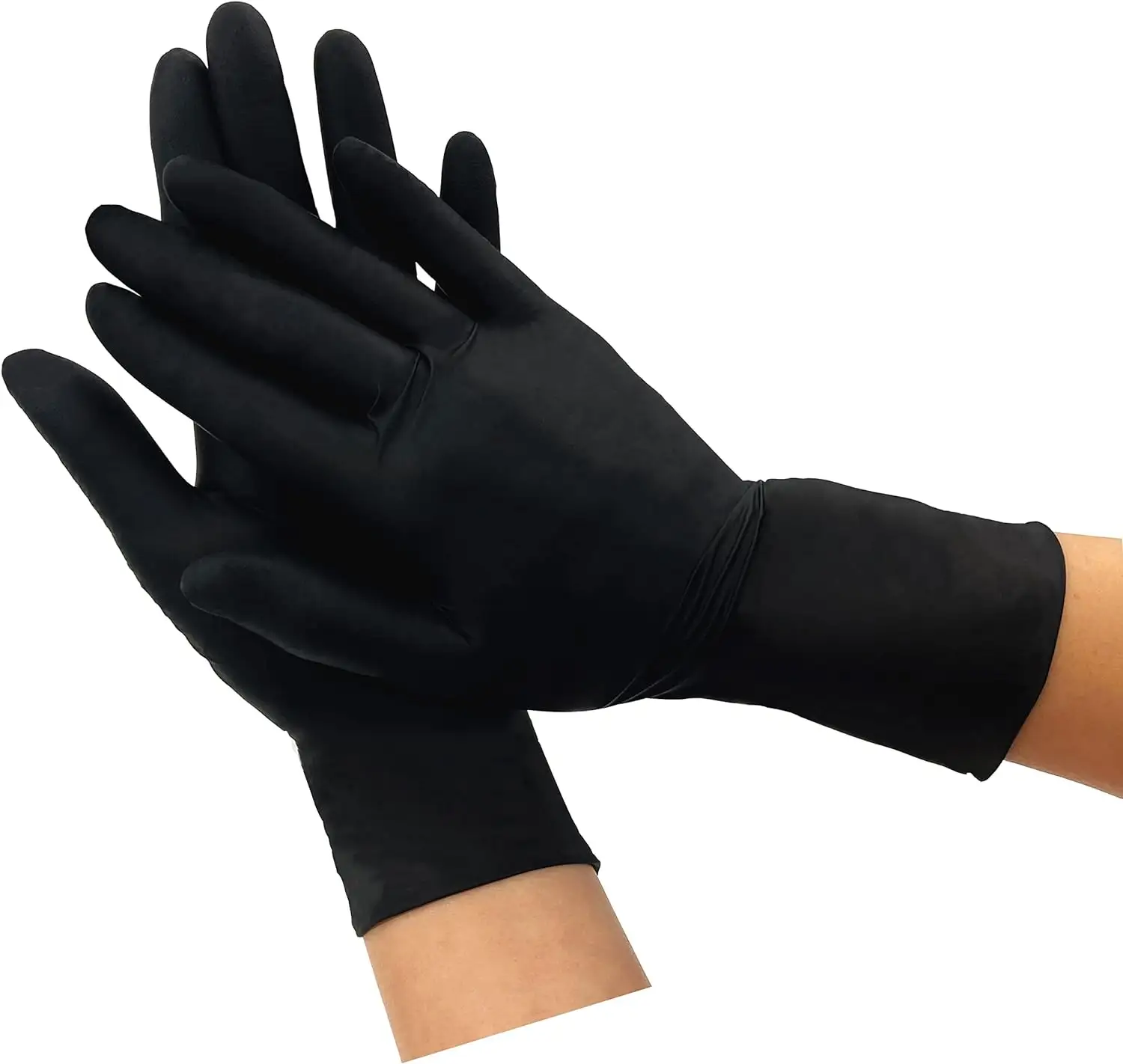 Gants en nitrile noir vente en gros gants en nitrile sans poudre utilisation multi-scénarios