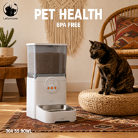 Récipient pour animaux de compagnie 4L avec compartiment déshydratant, anti-humidité et anti-blocage, pour garder les croquettes plus fraîches plus longtemps