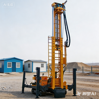 Plateforme de forage de puits d'eau robuste à moteur diesel TD-ST400QS |   Foreuse mobile fiable pour puits de 400 m de profondeur avec moteur, boîte de vitesses et roulements