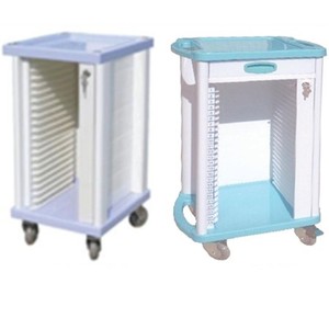 Carrito de almacenamiento de historias clínicas Myljeller MJ07-A de plástico ABS de una sola línea para uso hospitalario - Product Image 2