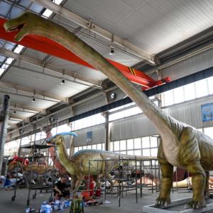 Brachiosaurus Animatronic Dinosaure Modèle Équipement de <span class=keywords><strong>parc</strong></span> à thème extérieur Installations électriques pour centre commercial Statue en métal - Product Image 3