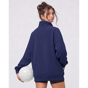 Sudadera Oversize de Forro Polar con Media Cremallera para Mujer FOXA, Manga Larga, Estilo Casual Y2K, Cálida, Suave y Transpirable - Product Image 2