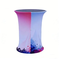 Comptoir pliable sur mesure avec structure en aluminium et graphisme en polyester pour salons professionnels et expositions