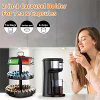 Tempat Penyimpanan Kapsul Kopi K Cup, Organizer Sirup, Tempat Penyimpanan Bumbu Kopi dan Teh yang Dapat Berputar