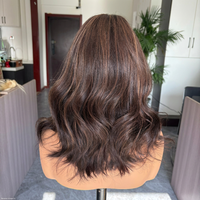 Perruque Lace Front Invisible en Cheveux Russes Remy Vierges Double Drawn, Couleur Brun Chocolat, Provenant d'un Donneur Unique, pour Femmes Souffrant de Perte de Cheveux