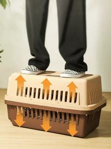 Livraison rapide compagnie aérienne approuvée Portable en plastique grand chenil de voyage aérien sur roues Pet chien chat transporteur caisse <span class=keywords><strong>Cage</strong></span> à vendre - Product Image 5