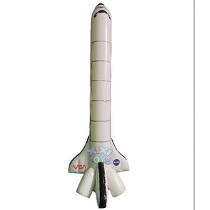 Cohete inflable sellado de PVC personalizado de 4m <span class=keywords><strong>H</strong></span> para exteriores, globos de astronauta OVNI inflables con tema espacial para eventos - Product Image 1