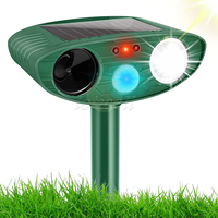 Répulsif d'animaux solaire à ultrasons, dissuasif pour animaux sauvages et nuisibles, répulsif d'animaux solaire imperméable pour jardin et cour