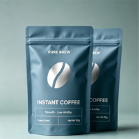Impression de logo personnalisé, sachet en aluminium à haute barrière, sachet en mylar autoportant pour l'emballage du thé, des grains de café, des en-cas
