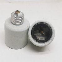 Adaptateur de douille de lampe à vis E27 vers E40 en céramique + laiton 100~250V 4A Gris Garantie 1 an