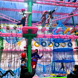 Parc d'aventure intérieur tout-en-un, escalade en hauteur, parcours d'obstacles surélevé, sûr, durable, entièrement personnalisable, TUV/CE - Product Image 1