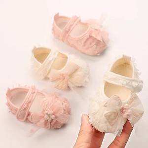 <span class=keywords><strong>Scarpe</strong></span> Autunnali per Bambina, Stile Principessa con Petali, Design Francese, Rosa <span class=keywords><strong>Beige</strong></span>, Suola Morbida - Product Image 1