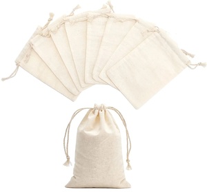 Bolsas de Lona Ecológica con Cordón, Impresas en Algodón y Lino, con Logotipo Personalizado - Product Image 1