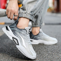 Chaussures de course pour hommes de style coréen, respirantes, avec doublure en mesh, semelle épaisse et souple, directement de l'usine, chaussures décontractées pour étudiants