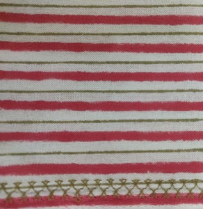 Serviettes en coton imprimées à la main, carrées, rayures rouges et blanches, lavables en machine, décoration de table, style classique, 2 pièces - Product Image 3