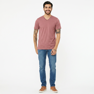 High Quality Men Luxury Regular Fit Nonwoven Solid Breathable Thick Short Sleeve T-Shirt Blank Front Logo 180g <b>Mock</b> <b>Neck</b> - Product Image 1