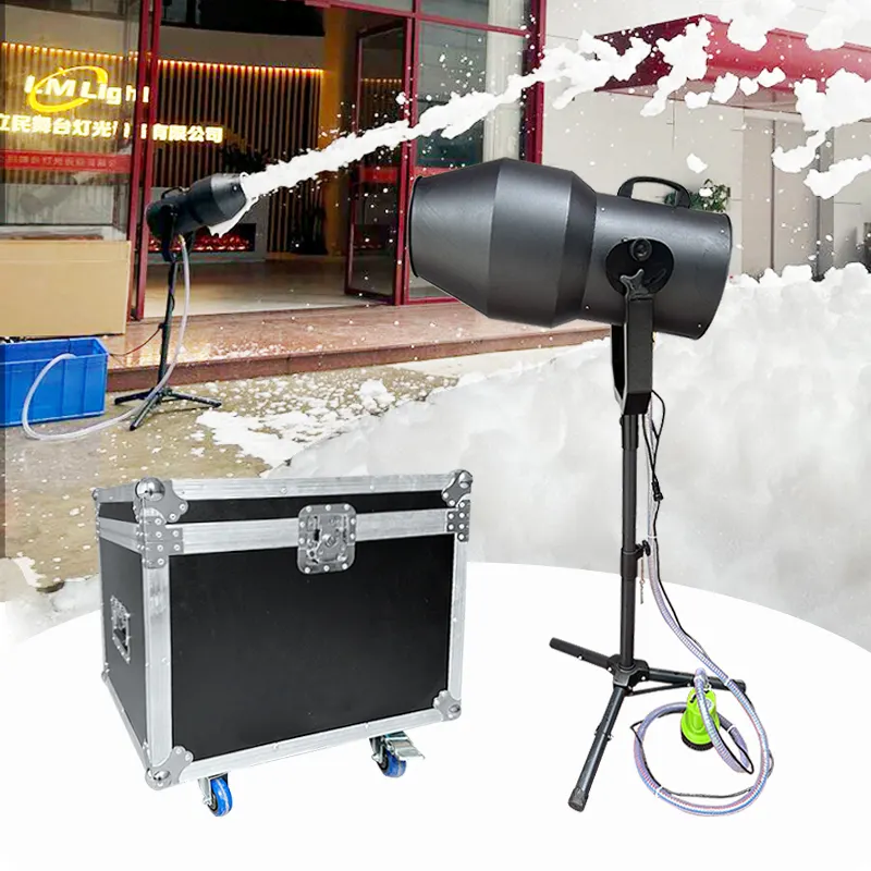 Nieuw Product 1500W Waterdicht Met Flightcase Bar Park Zwembad Party Spray Foam Machine Party Kanon Voor Kinderen