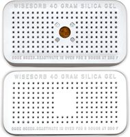 Wisesorb Pack de 10 Canisters de Gel de Silice de 40 Grammes, Déshumidificateur pour Armoires à Armes (Orange Vert), Absorbeur d'Humidité Réutilisable