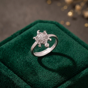 Women's Daily Wear Fine Silver Turtle <b>Ring</b> Religious Style India - Product Image 6
