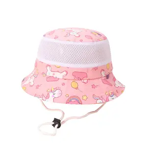 婴儿魔术师厂家批发夏季帽子绣花棉遮阳帽全搞笑婴儿水桶帽帽子