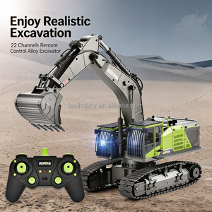 Excavatrice RC 22 canaux à l'échelle 1/14, véhicule d'ingénierie à chenilles avec bras métallique, forte puissance, modèle télécommandé pour le projet Cafe USA - Product Image 3