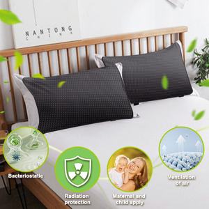 Antibacterial Radiation-proof Knitted PU Leather Eco-Friendly Grounding <b>Pillow</b> Case with Earthing Benefits for Home Hotel Use - Product Image 1