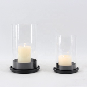 Открытый садовый домашний декор, держатель для чайного света, держатель для столба, стеклянный подсвечник для дома, с металлическим основанием - Product Image 1