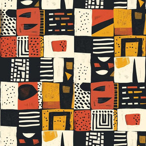 Tissu en coton imprimé artistique africain en gros au mètre, matériau en coton ethnique traditionnel pour les quilts, les vêtements et le patchwork - Product Image 6