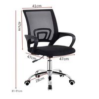 Chaise de bureau ergonomique en maille respirante à dossier mi-haut, prix de gros