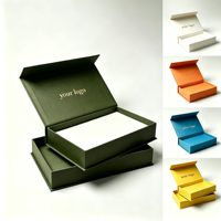 Boîte rigide pliable avec fermeture magnétique personnalisée, en carton recyclable, revêtement UV, structure rigide de qualité supérieure