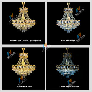 Lámpara de Araña de Cristal LED de Alta Gama, Lámpara Colgante Dorada de Lujo para Comedor, Sala de Estar y Dormitorio - Product Image 4