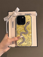 Coque pour Apple 16 Pro Max, style luxueux INS, haute qualité, iPhone 15 Plus, argent électro-plaqué, étanche, antichoc, paillettes, cuir