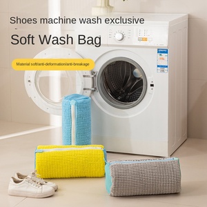 Sac de lavage de chaussures en gros, vente chaude, épaissi, avec fermeture éclair, pour nettoyer les baskets, réutilisable, lavable en machine - Product Image 4