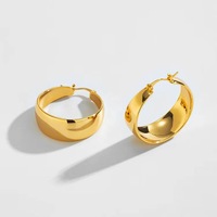 Boucles d'oreilles rondes vintage en acier inoxydable plaqué PVD 18 carats, petites boucles d'oreilles pour femmes, or, argent, forme cœur, lune, personnalisées