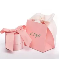 Sac Cadeau Personnalisé en Papier Recyclé Couleur Ivoire pour Vêtements, Avec Ruban et Votre Propre Logo, Luxe Crème Beige pour Shopping