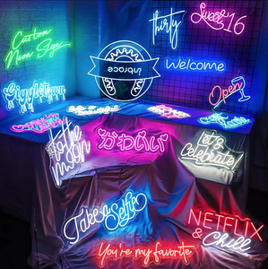 Letrero <span class=keywords><strong>de</strong></span> Neón LED con Logotipo Personalizado al por Mayor, Envío Directo, Publicidad para Oficina, Bar, Fiesta, Boda, Decoración del Hogar, Cumpleaños - Product Image 1