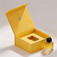 Boîtes en carton personnalisées avec impression dorée, forme livre, couvercle rabattable de luxe, pour emballages cosmétiques, flacons de parfum et d'huiles essentielles