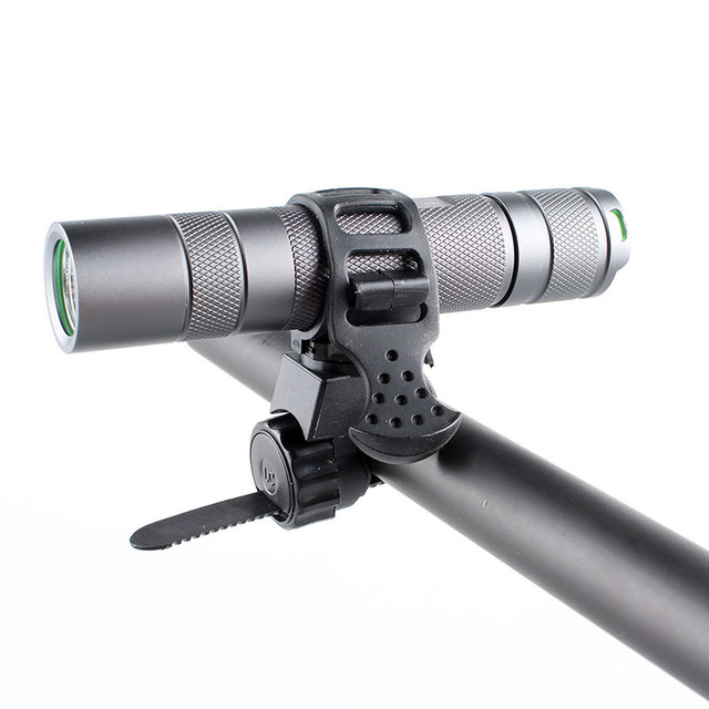 Solar Bicycle Lamp Holder Rubber Flashlight Clip with 360 Degree Rotation Riding Equipment Bracket