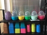 Riesiges Osterei 10-Zoll-Plastik-Jumbo-Eier Klarer Ostereier-Jagdkorb füllbar