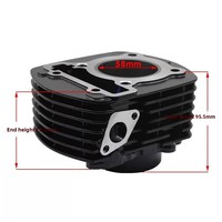Kit Cylindre et Piston Haute Performance 58mm Big Bore pour Moteur de Moto Yamaha XTZ150 YS150 FZ16 - Pièce de Rechange pour Amélioration du Moteur
