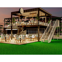 Bar mobile, café, restaurant, maison préfabriquée, maison conteneur prête à l'emploi de 20 pieds et 40 pieds