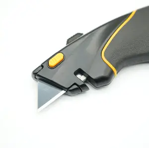 KAIDA Couteau utilitaire de sécurité multifonction en alliage d'aluminium et métal Couteau de coupe rétractable avec lames à changement rapide