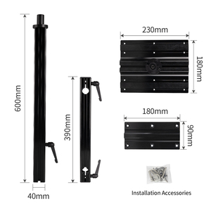 Patas de mesa negras para ahorro de espacio ajustable en altura para RV, caravana, barco, caravana, <span class=keywords><strong>furgoneta</strong></span>, <span class=keywords><strong>accesorios</strong></span>, remolque de viaje - Product Image 6
